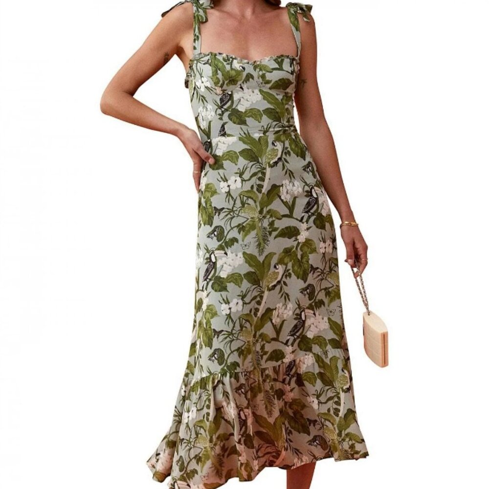 Reformation Nikita Dress | Tropical Print | Size 4 | Like New